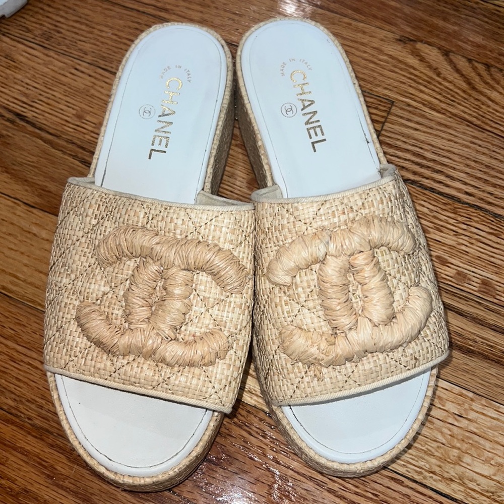 Chanel Platform Sandals 41